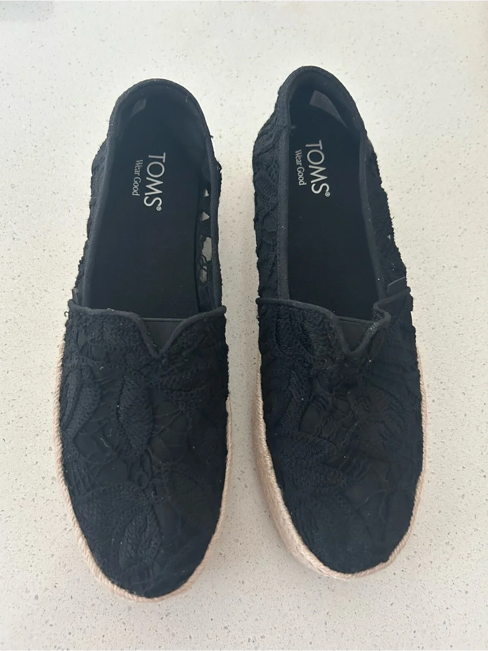 TOMS Valencia Espadrille Platform Slip-On Shoes Women's 10 NEW $85
